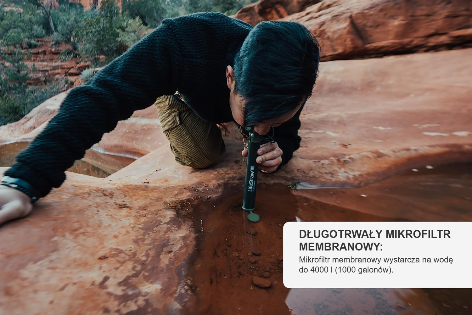 Długotrwały mikrofiltr membranowy LifeStraw, do 4000 l wody