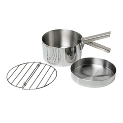 Zestaw do gotowania DUŻY Kelly Kettle – garnek 0,85 l, patelnia, ruszt (50041)