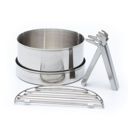 Zestaw do gotowania DUŻY Kelly Kettle – garnek 0,85 l, patelnia, ruszt (50041)