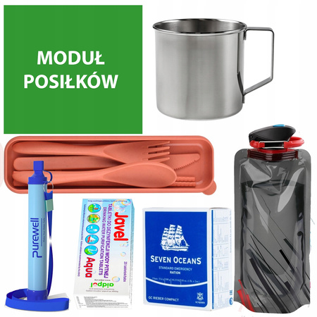Plecak ewakuacyjny ucieczkowy BOB z wyposażeniem RadyPack S2 Czarny 24H