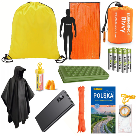 Plecak Ewakuacyjny z wyposażeniem ReadyPack X2 + namiot, śpiwór, jedzenie i środki komunikacji! Zielony
