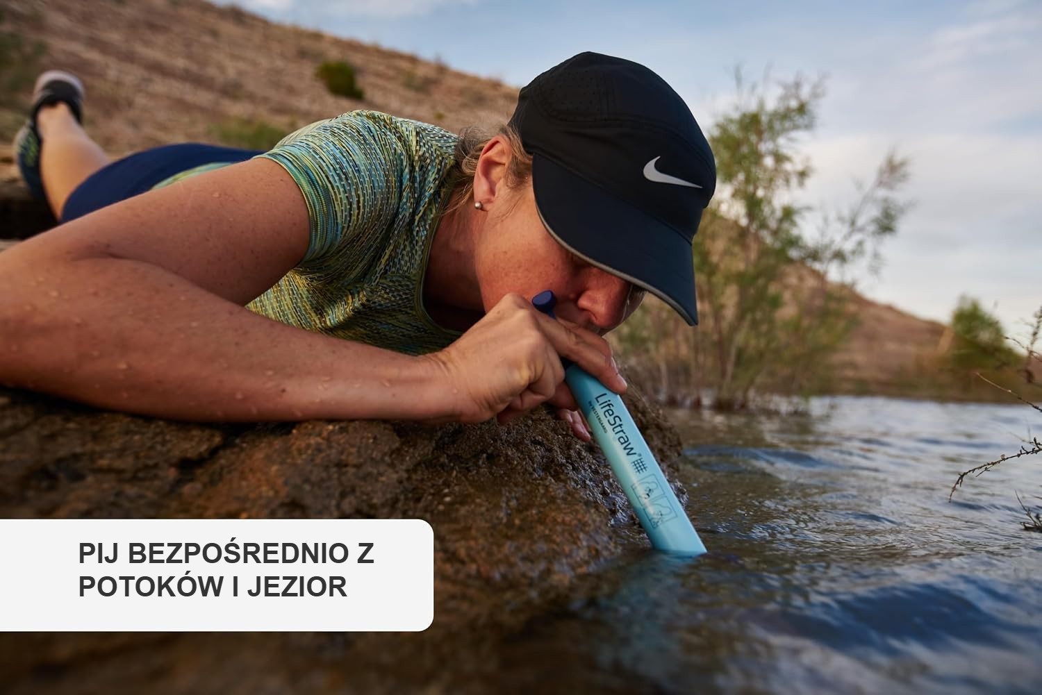 Picie wody bezpośrednio z potoków i jezior przez słomkę LifeStraw