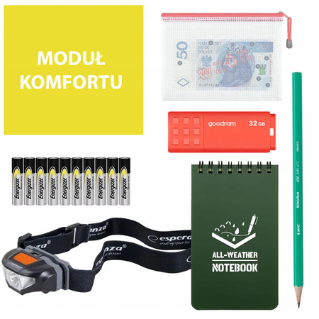 Plecak ewakuacyjny ucieczkowy BOB z wyposażeniem RadyPack S2 Czarny 24H