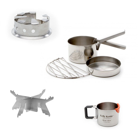 Kelly Kettle CZAJNIK NA OGNISKO Trekker 0,6L Ultimate ZESTAW DO GOTOWANIA
